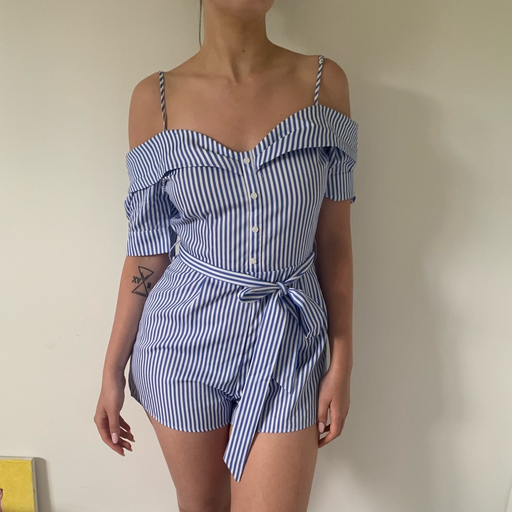 Striped romper